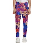 Lilies and palm leaves pattern Kids  Skirted Pants