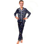 Colorful ornamental pattern Kid s Satin Long Sleeve Pajamas Set
