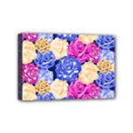 Rose head flower pattern Mini Canvas 6  x 4  (Stretched)
