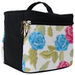 Red and blue roses seamless pattern Make Up Travel Bag (Big)