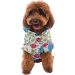Red and blue roses seamless pattern Dog Coat
