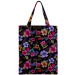 Colorful flowers pattern Zipper Classic Tote Bag