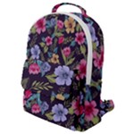 Colorful flowers pattern Flap Pocket Backpack (Small)