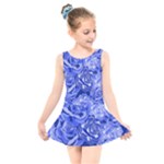 Blue roses seamless floral pattern Kids  Skater Dress Swimsuit