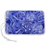 Blue roses seamless floral pattern Pen Storage Case (L)