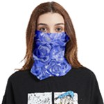 Blue roses seamless floral pattern Face Covering Bandana (Two Sides)