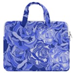 Blue roses seamless floral pattern MacBook Pro Double Pocket Laptop Bag