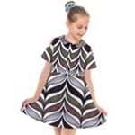 Elegant African pattern Kids  Short Sleeve Shirt Dress