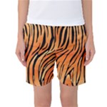 Tiger skin seamless pattern Women s Basketball Shorts