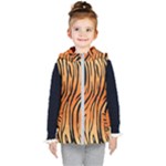 Tiger skin seamless pattern Kids  Hooded Puffer Vest