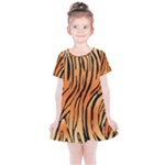 Tiger skin seamless pattern Kids  Simple Cotton Dress
