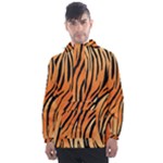 Tiger skin seamless pattern Men s Front Pocket Pullover Windbreaker