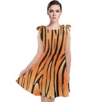 Tiger skin seamless pattern Tie Up Tunic Dress