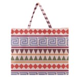 Native american pattern Zipper Large Tote Bag