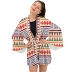 Native american pattern Long Sleeve Kimono