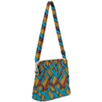 African pattern Zipper Messenger Bag