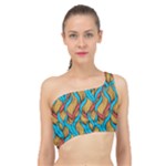 African pattern Spliced Up Bikini Top 