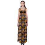 African pattern Empire Waist Maxi Dress