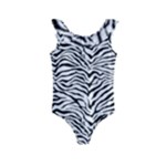 Zebra skin pattern Kids  Frill Swimsuit