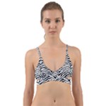 Zebra skin pattern Wrap Around Bikini Top