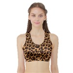 Leopard skin Sports Bra with Border