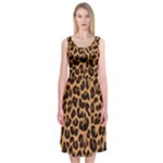 Leopard skin Midi Sleeveless Dress