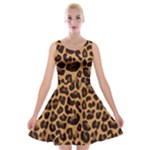 Leopard skin Velvet Skater Dress