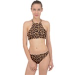 Leopard skin Racer Front Bikini Set