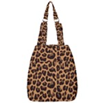 Leopard skin Center Zip Backpack