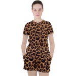 Leopard skin Women s Tee and Shorts Set