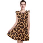 Leopard skin Tie Up Tunic Dress