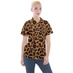 Leopard skin Women s Short Sleeve Pocket Shirt
