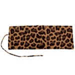 Leopard skin Roll Up Canvas Pencil Holder (S)