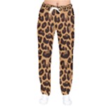 Leopard skin Women velvet Drawstring Pants