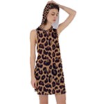 Leopard skin Racer Back Hoodie Dress