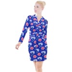 Daisy and rose Button Long Sleeve Dress