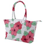 Floral Hibiscus Pattern Design Canvas Shoulder Bag