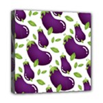 Eggplant Pattern Design Mini Canvas 8  x 8  (Stretched)