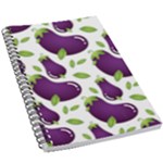 Eggplant Pattern Design 5.5  x 8.5  Notebook