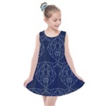 Polygonal Bear Pattern Design Kids  Summer Dress