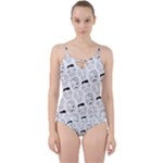 Skulls and zombies pattern design Cut Out Top Tankini Set