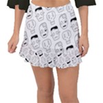 Skulls and zombies pattern design Fishtail Mini Chiffon Skirt