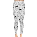 Skulls and zombies pattern design Inside Out Leggings