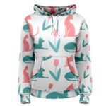 Cat silhouettes pattern design Women s Pullover Hoodie