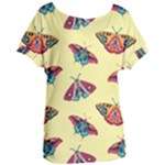 Colorful Butterflies Pattern Women s Oversized Tee