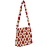 Seamless Autumn Trees Pattern Zipper Messenger Bag