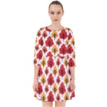 Seamless Autumn Trees Pattern Smock Dress