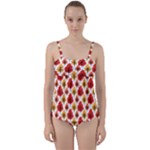 Seamless Autumn Trees Pattern Twist Front Tankini Set