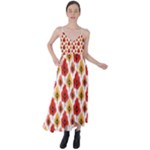 Seamless Autumn Trees Pattern Tie Back Maxi Dress