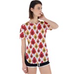 Seamless Autumn Trees Pattern Perpetual Short Sleeve T-Shirt